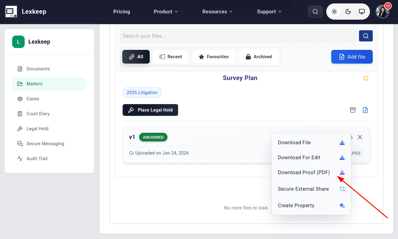featured image for Download proof for a blockchain-anchored file