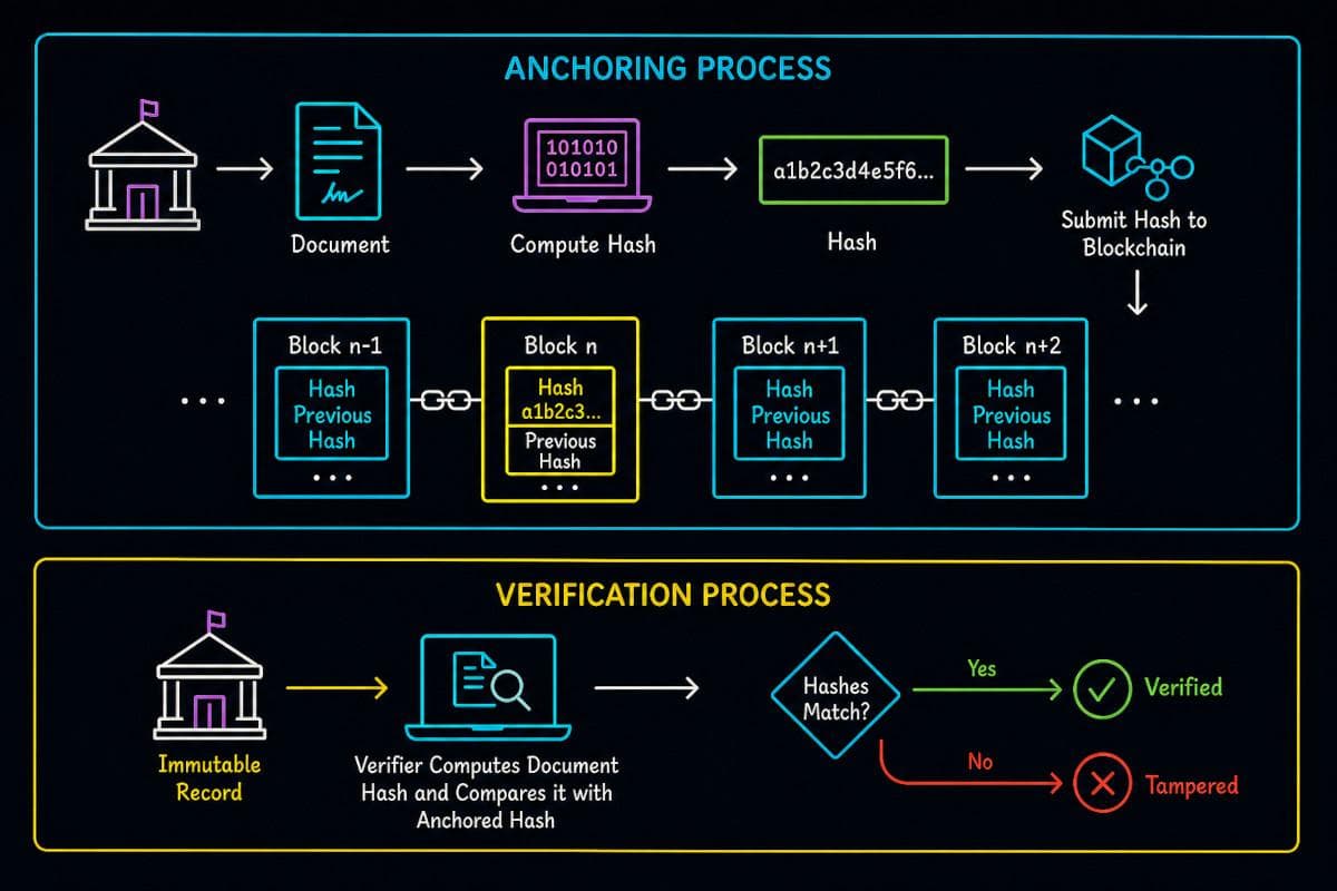 featured image for Blockchain for Tamper Detection in Government Records