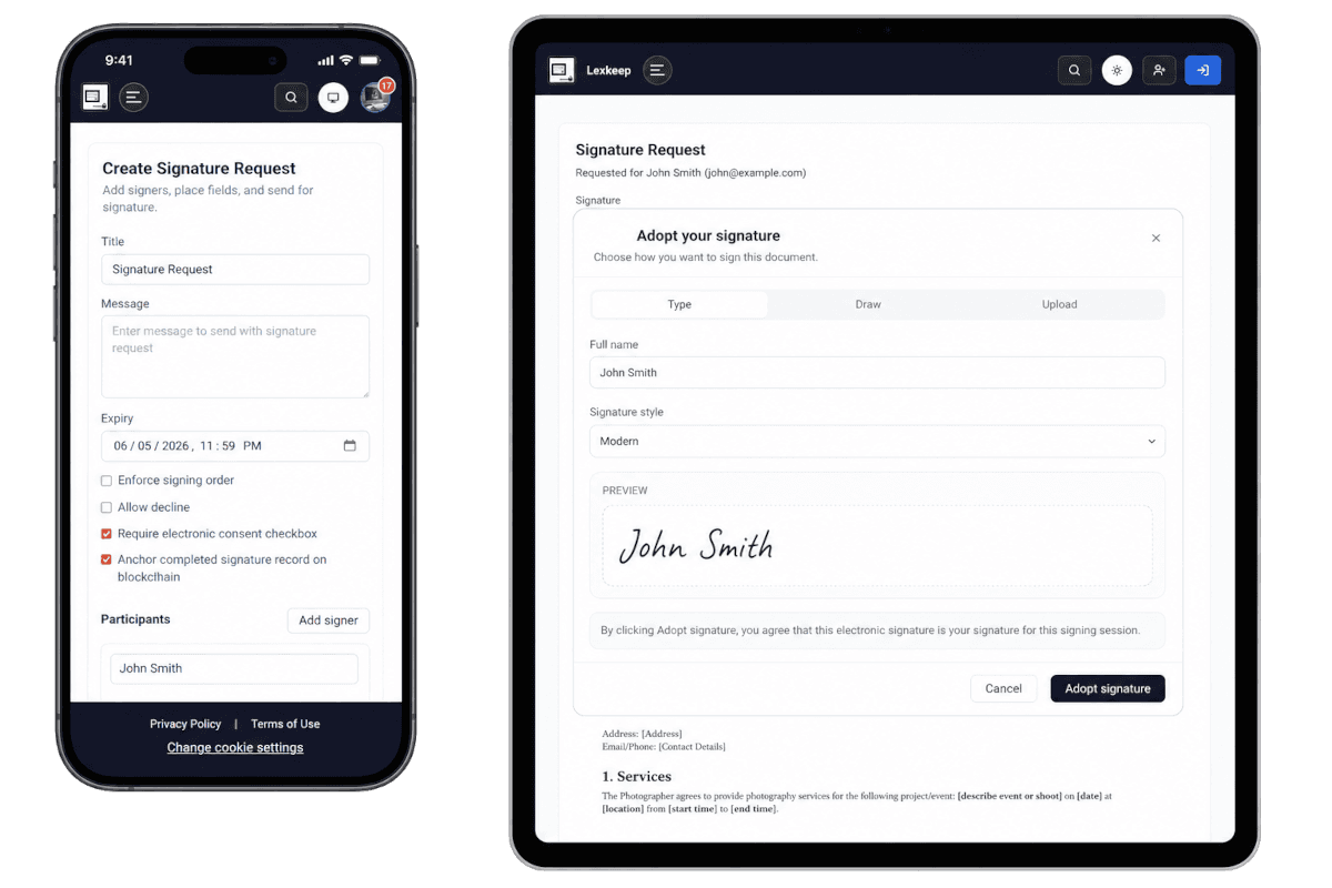 Tamper-Evident E-Signature Software with Multiple Signers and Event Logs