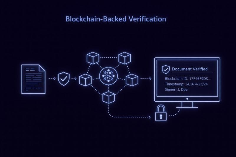 featured image for Blockchain-Based Document Verification Software