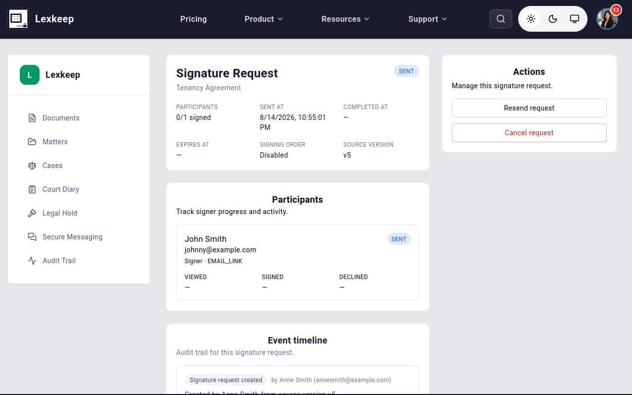 featured image for Track an e-signature request